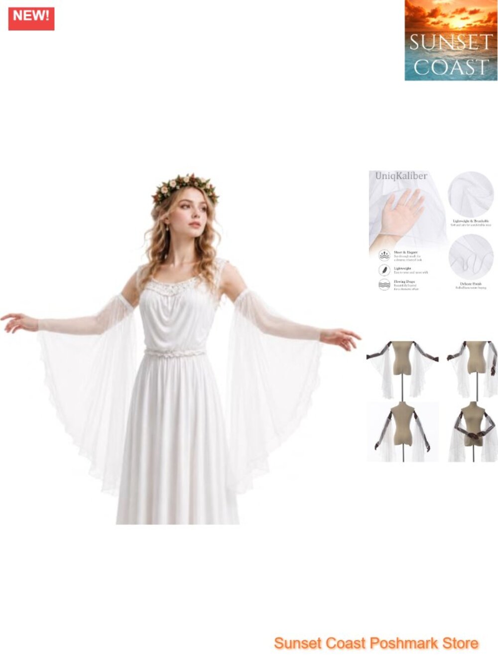 Detachable Tulle Sleeves Fairy Victorian Medieval Arm Covers